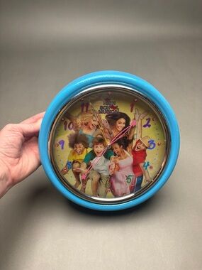 Disney High School Musical Blue Wall Clock with Colorful Face Nonworking
